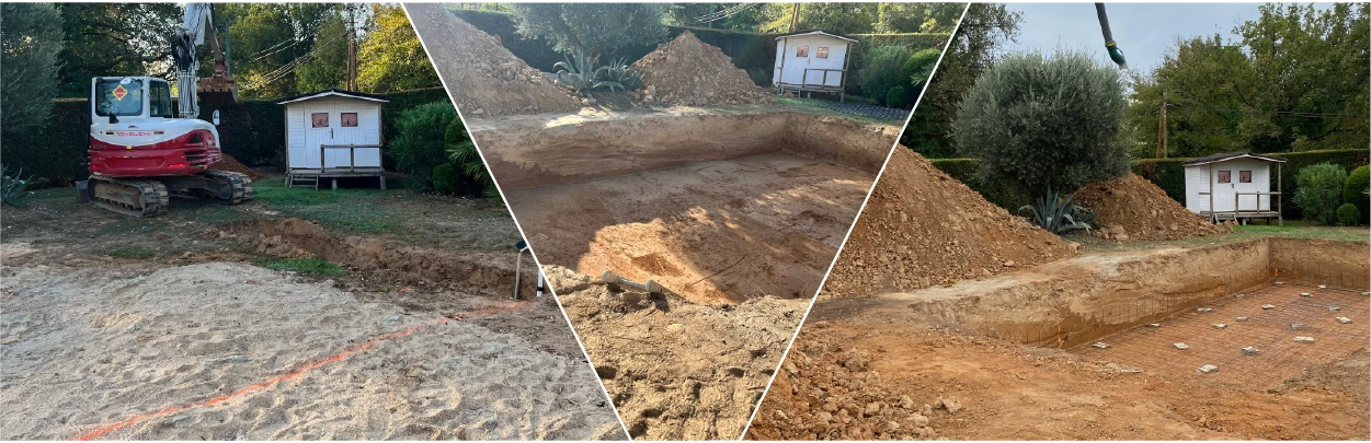 Les étapes en images, Pendant la construction