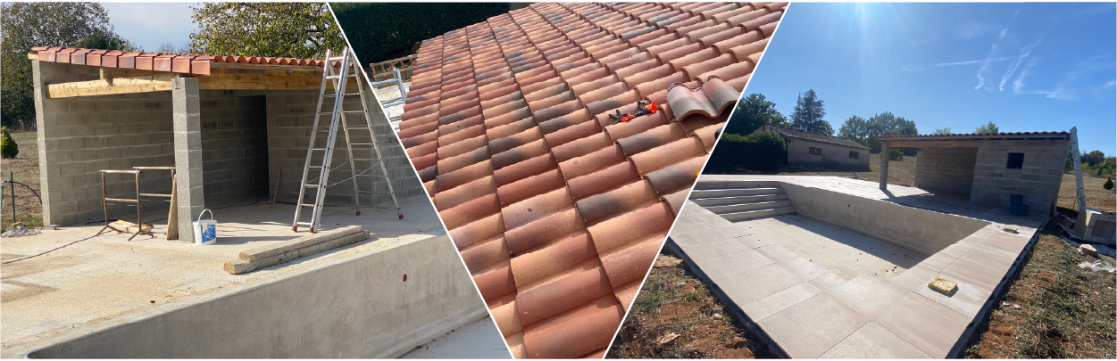 Pendant 2 les travaux rénovation piscine